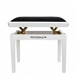 Банкетка с регулировкой высоты для пианиста ROCKDALE Rhapsody 131 SV White Black – фото 4