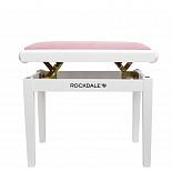 Банкетка с регулировкой высоты для пианиста ROCKDALE Rhapsody 131 SV White Pink – фото 4
