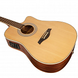 Электроакустическая гитара ROCKDALE Aurora D6 C NAT E Gloss – фото 4