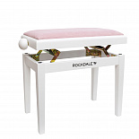 Банкетка с регулировкой высоты для пианиста ROCKDALE Rhapsody 131 SV White Pink – фото 3