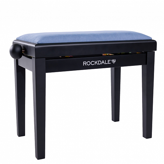 Банкетка с регулировкой высоты для пианиста ROCKDALE RHAPSODY 131 BLACK ROYAL BLUE | Музыкальные инструменты ROCKDALE